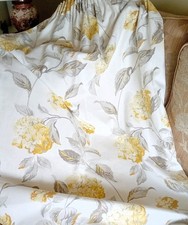 Laura Ashley Hydrangea Camomile 72"d x 64" wide Per Curtain lined excellent 