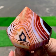 223G Natural Silk agate Quartz Diamond pillar type crystals Reiki Healing Gem