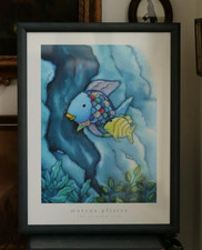 Framed rainbow fish wall - framed,