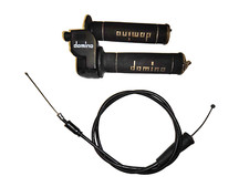 Domino trials bike white fast throttle tube & grips & cable Montesa GasGas Beta