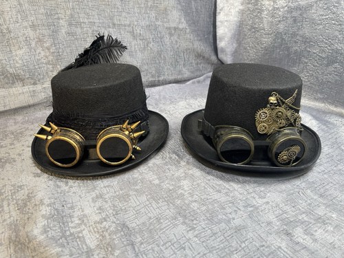 Steampunk black felt - felt, hat
