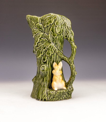 Sylvac pottery vase green - pottery,