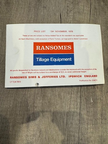 Ransomes manuals price - manuals,, &