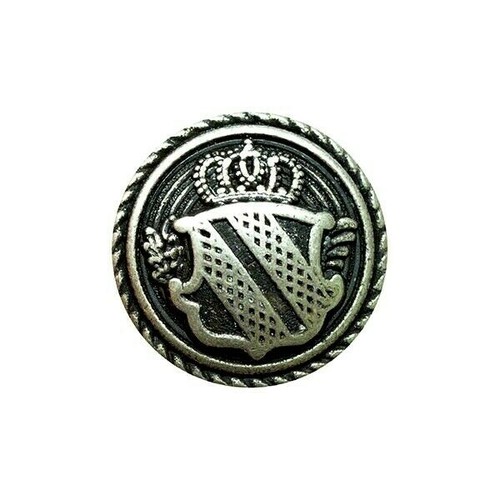 Round silver metal military - silver,