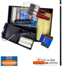 Harris 2M Extension Pole + 9" Paint Roller Set Emulsion Sleeves Cage Frame Tray