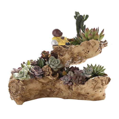 Tree trunk planter cactus - trunk,