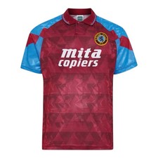 Score Draw Aston Villa Retro Home Shirt 1990/91 Mens Small New With Tags