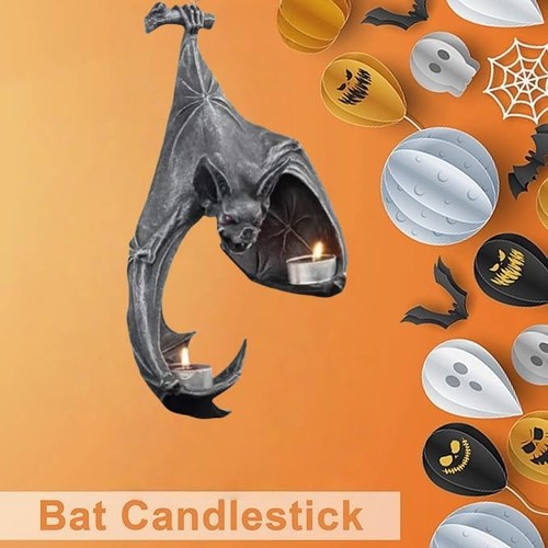Bat wall candle holder gothic - wall,