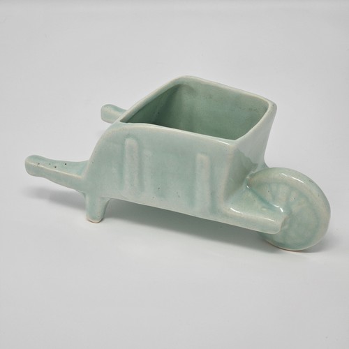 Vintage pottery wheelbarrow - pottery,