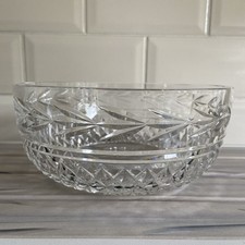 Vintage Waterford Crystal Glandore Round Fruit Bowl 8” Diameter