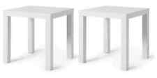 2x White Ikea Lack Side Table