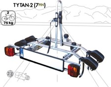 Super Deal ! Titan 2 Bike Rack Cycle Carrier on Tow bar 7pin (75kg capacity)