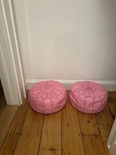 Moroccan Leather Pouf