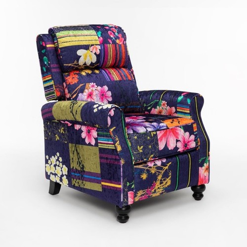 Colourful patchwork recliner - patchwork,