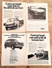 HONDA S800 / N600  -  4 RARE VINTAGE ADVERTS  -  ORIGINAL