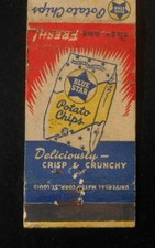 1940s Blue Star Potato Chips and Pop Corn Blue Star Foods Rockford IL Winnebago 