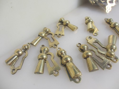 Victorian brass keyhole cover - victorian,