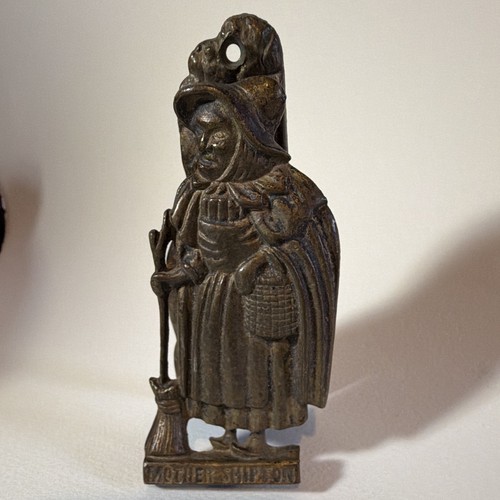 Antique brass mother shipton - brass,