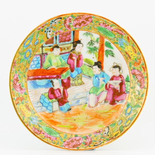 Chinese porcelain saucer - porcelain, gilt
