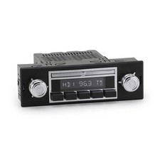 RetroSound Liberty Motor 1 Bluetooth Radio FM Black & Chrome Classic Car Stereo
