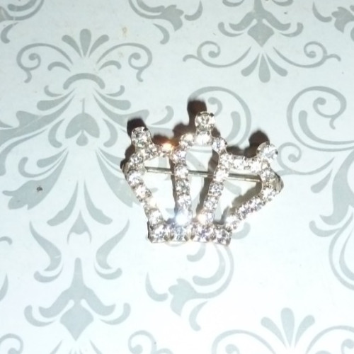 Vintage crown brooch - vintage,