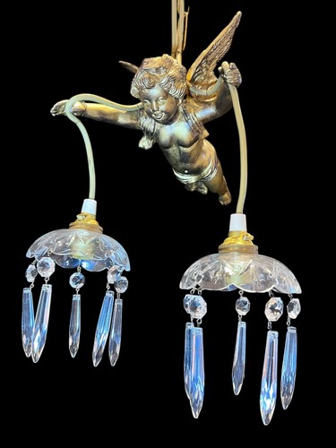 Two light cherub pendant - two,