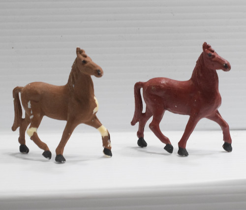Trotting horses molded plastic - horses,