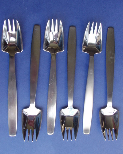 Six stainless steel viners - steel,