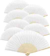 White Paper Fan 20Pcs Folding Hand Fans Handheld Fan for Wedding Dancing