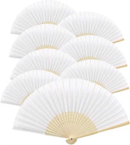 White paper fan - fan, 20pcs
