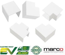 PVC Plastic Trunking accessories Cover, Angle, Tee. Multi sizes 2x2 3x3 4x4 4x2