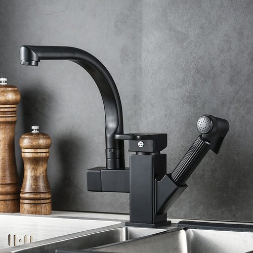 Matt black monobloc kitchen - matt,
