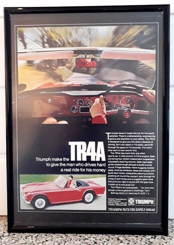 Framed original classic car - framed,