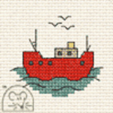 Mouseloft Stitchlets 'By the Seaside - Fishing Boat' Cross Stitch Kit