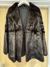 Vintage Dark Brown Genuine Mink Jacket Saga Furs