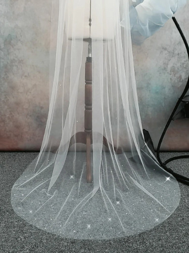 Soft tulle plain bridal veil - soft, 1