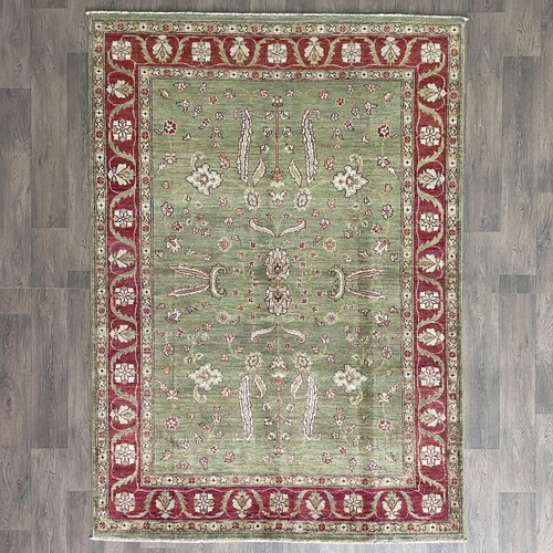 Green afghan sultanabad rug - sultanabad,