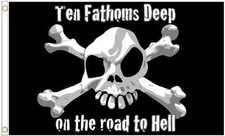 Pirate Ten Fathoms Deep 5'x3' Polyester Flag