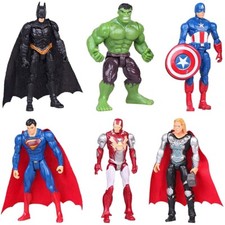 6pcs Marvel Avengers Super Hero Incredible Action Figure Toy Doll Collection