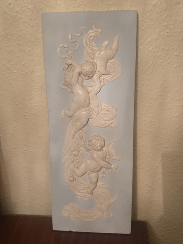 Plaster cherub wall - plaster,
