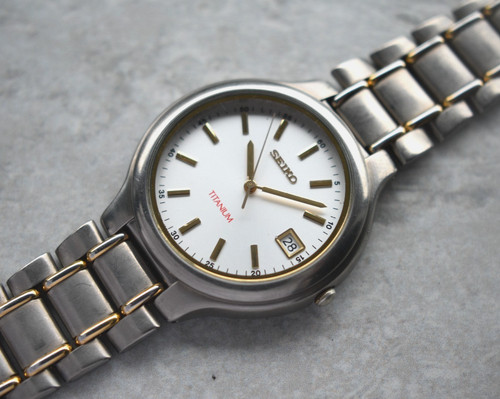 Seiko titanium men watch two - titanium,