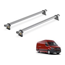 Mercedes Sprinter Roof Rack for 2018+ 2x Steel Roof Bars Van Guard Ultibar Trade