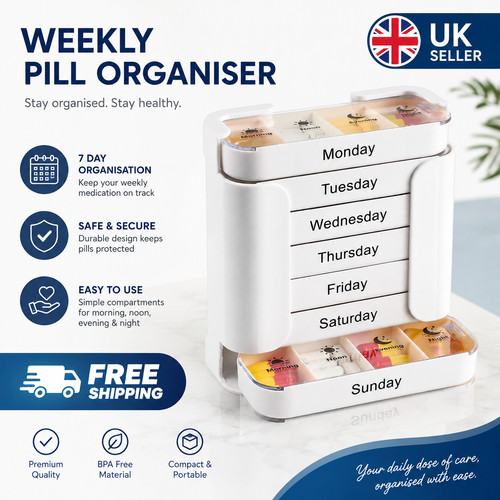 Weekly daily pill box - weekly,