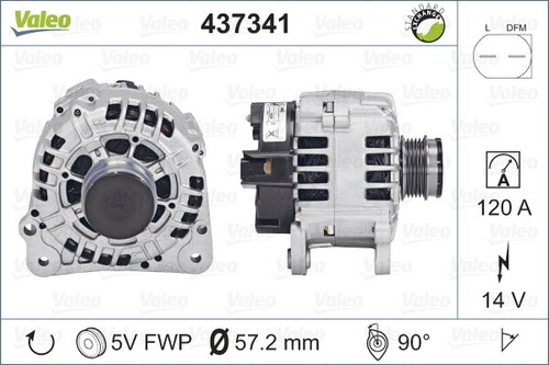 Valeo 437341 alternator - alternator, for