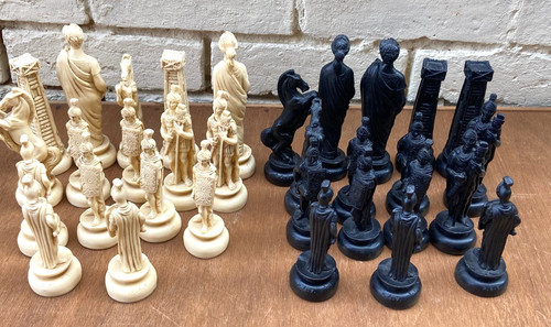 Large vintage chess pieces - pieces, .