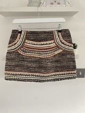 ZARA Ethnic Beaded Mini Skirt