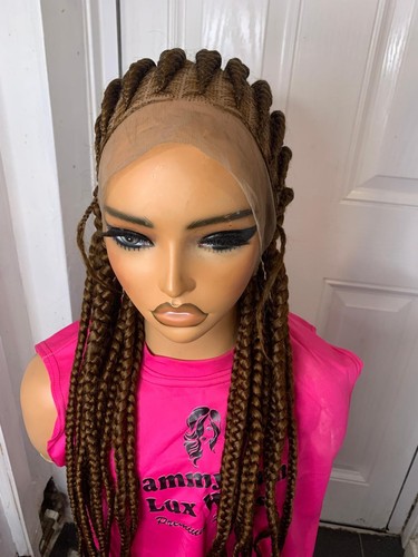 Braided wig cornrow full - braided,