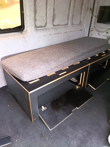 Campervan bed seat - campervan, storage