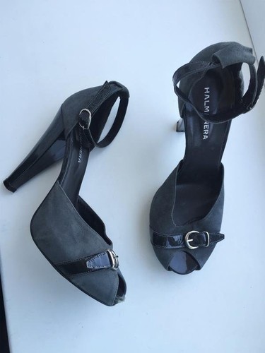 Women tod heels - grey, suede
