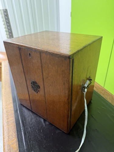 Victorian oak humidor - oak, /